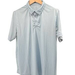 Swannies Golf Polo Shirt Athletic Fit Moisture Wicking Gray‎ Pattern XL